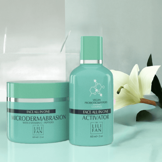 Probiotic All - in - One Microdermabrasion Kit - Dr Lili Fan Vegan Probiotic Skincare