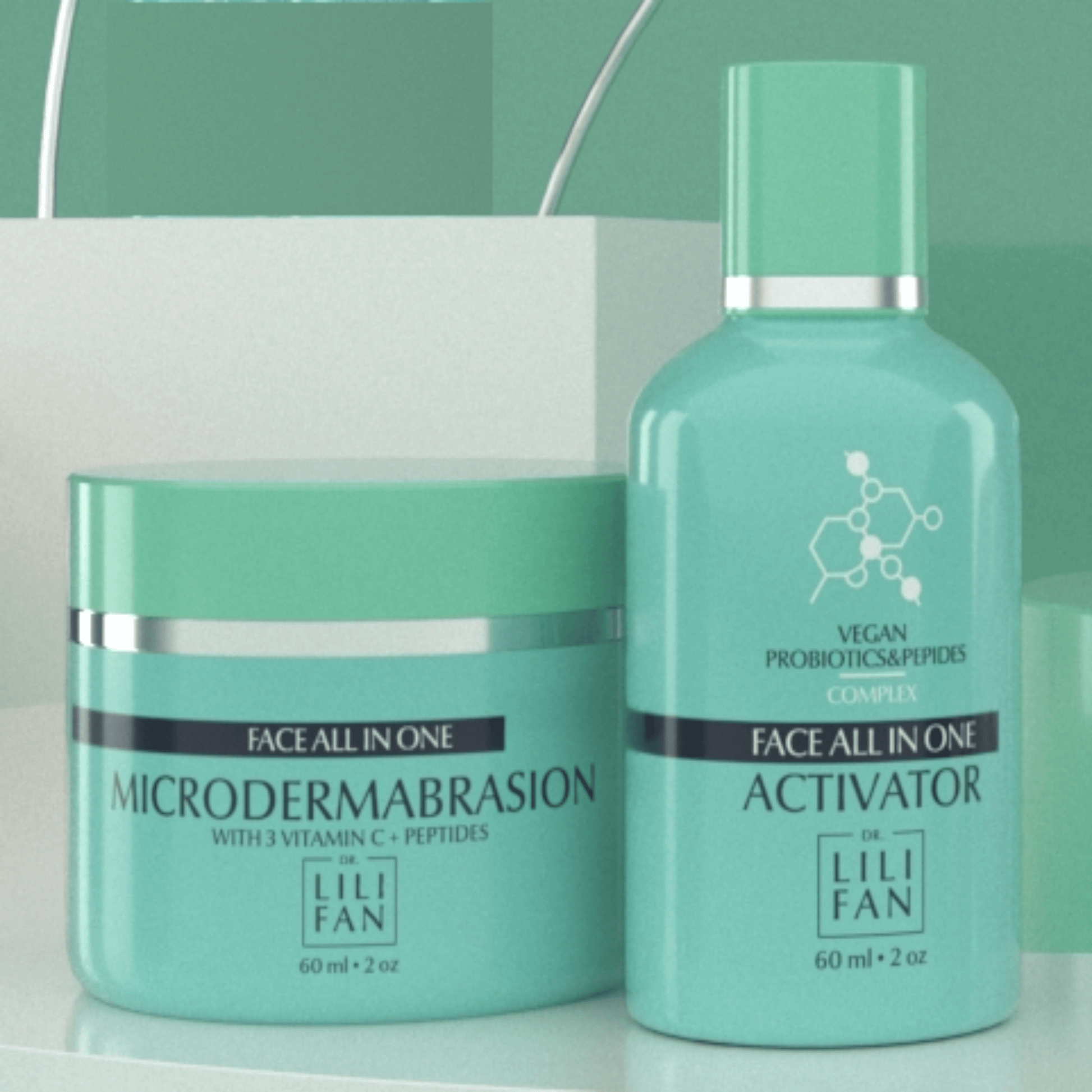 Probiotic All-in-One Microdermabrasion Kit - Dr Lili Fan Vegan Probiotic Skincare