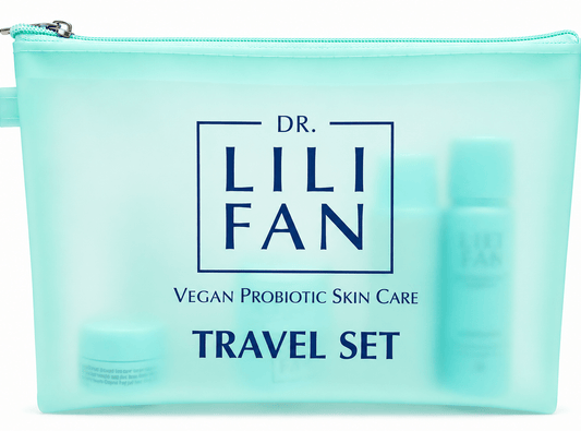 Travel Set - Balance Cleanser + Defense Toner + Eye Repair Cream + Recovery Cream - Dr Lili Fan Vegan Probiotic Skincare